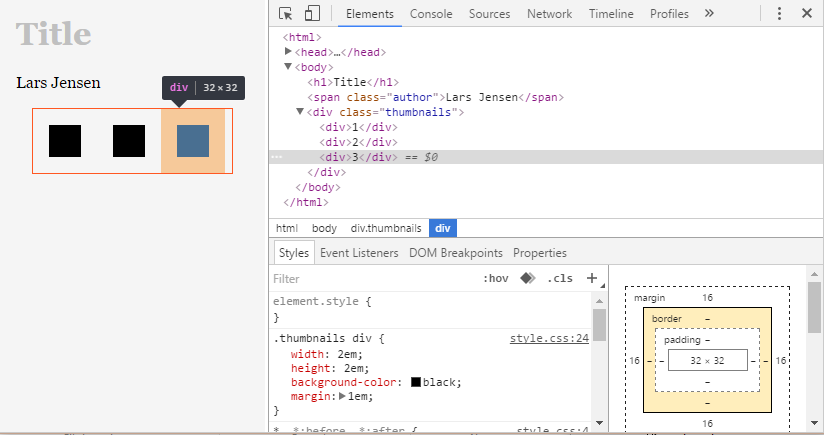 Chrome's developer tools